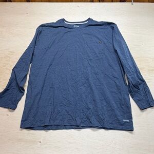 Noble Shirt Mens 4XL Blue Loose Fit Long Sleeve Pocket Heavyweight Workwear